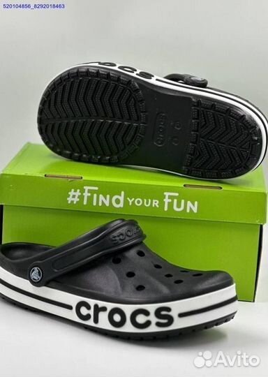 Женские Тапки Кроксы Crocs Black (Арт.83299)