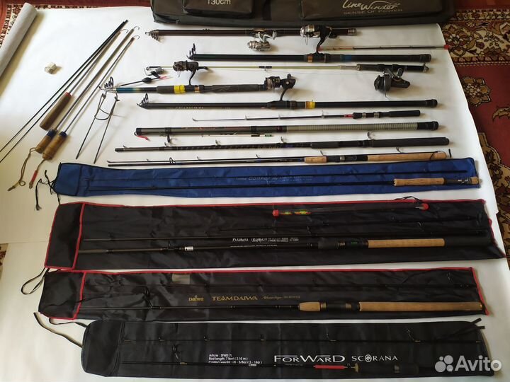 Удилища, удочки, снасти