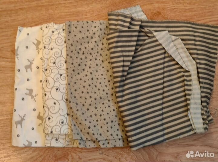 Наборы тканей хлопок, плюш, для кукол тильда