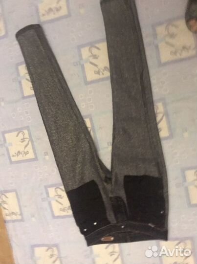 Джинсы с золотой нитью 38р