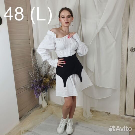 Платье-рубашка с баской Mika S