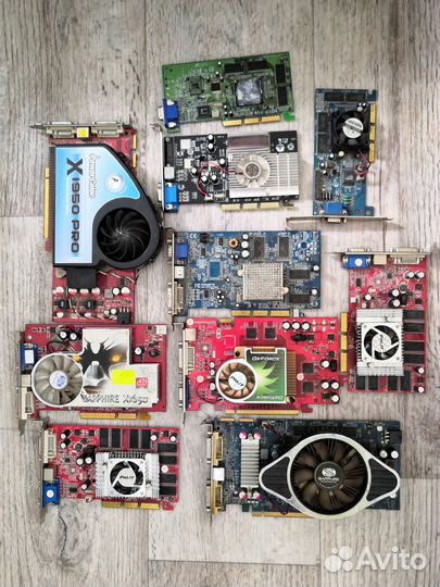 Видеокарты AGP PCI-E от 32 до 512mb