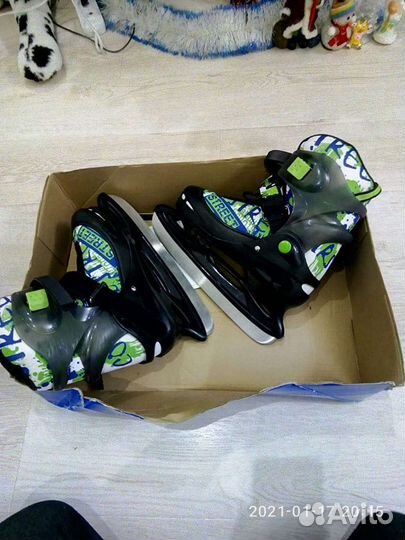 Коньки детские 38-41размер раздвижные