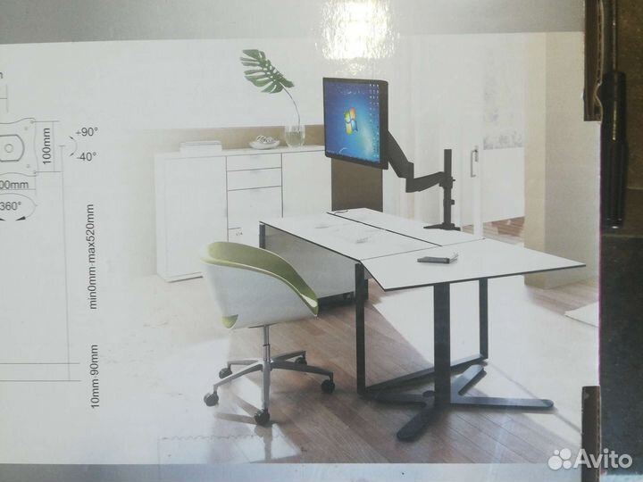 Наклонно-поворотное настольное крепление для монтр