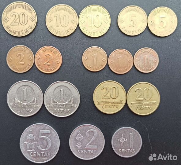 Монеты Латвии и Литвы