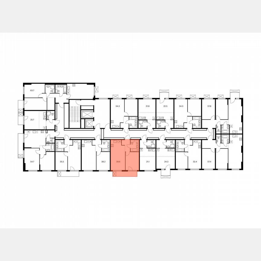 1-к. квартира, 39,6 м², 2/9 эт.