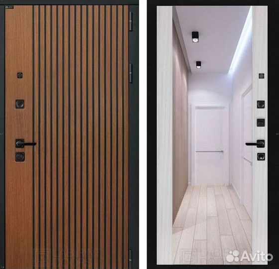 Дверь входная коричневая Италия Шторм