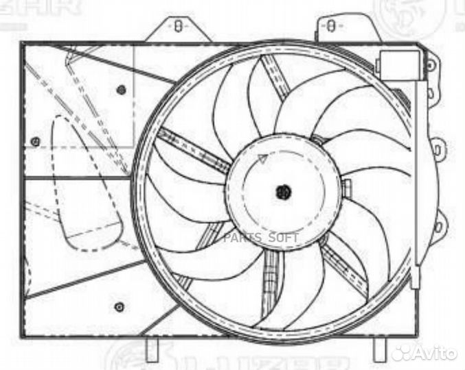 Вентилятор двигателя Peugeot 207 (06) /Citroen C3