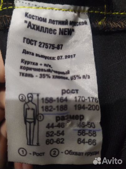 Спецодежда летняя мужская