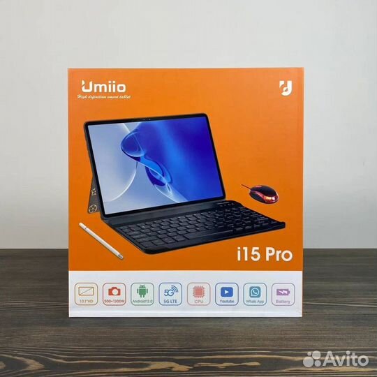 Планшет Umiio i15 Pro с клавиатурой и мышью