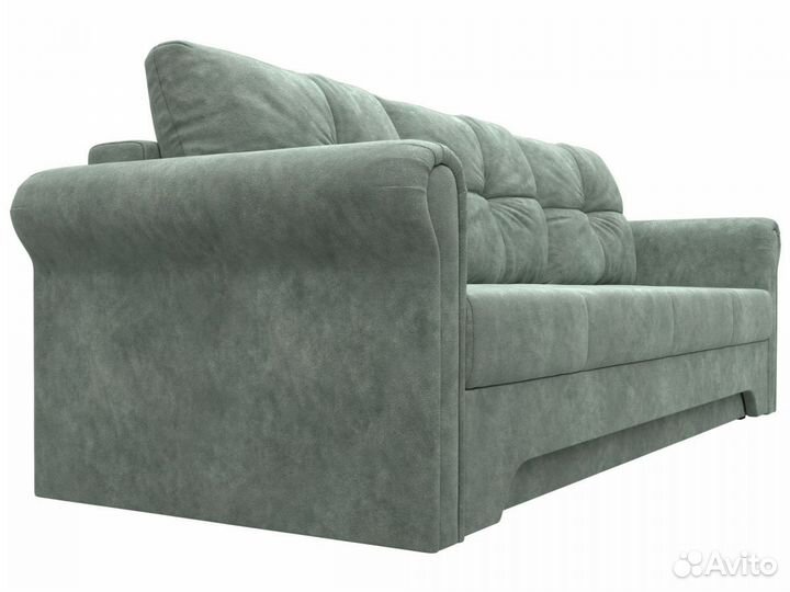 Диван прямой Европа, велюр, brut 08 зеленый