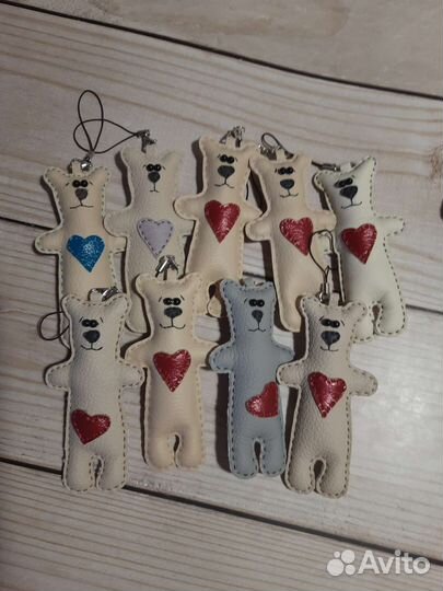 Брелоки из эко кожи ручной работы