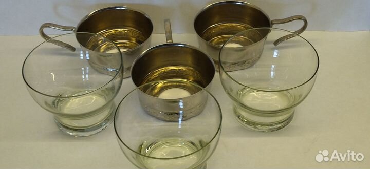 Чайная, кофейная чашка 3 шт одним лотом мнц никель