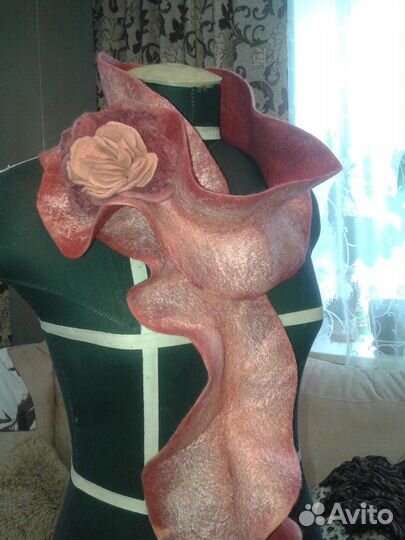 Валяные шарфы и палантины