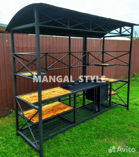 Мангал с крышей