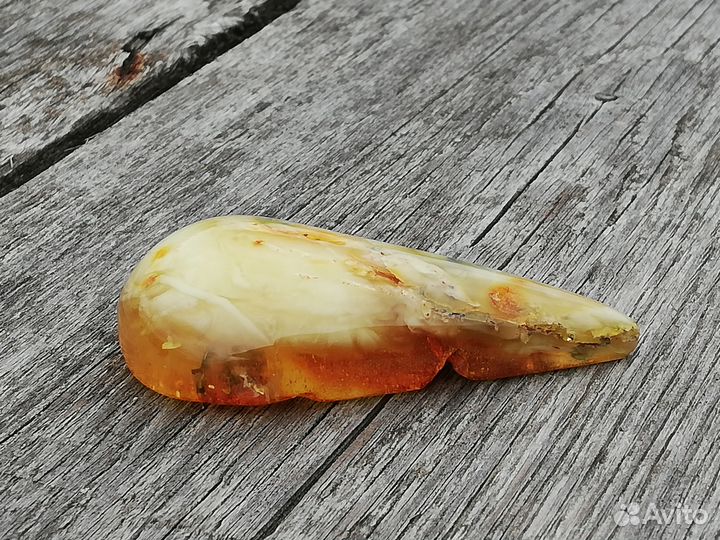 Вставка для кулона Янтарь Натуральный