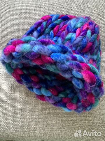 Шапка бини крупной вязки новая