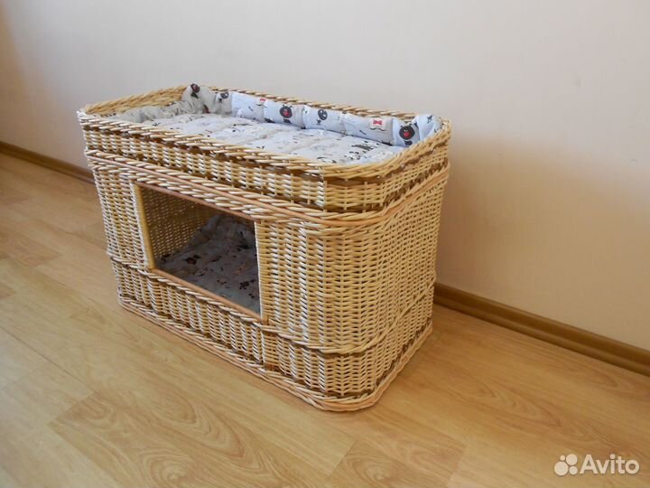 Домик для кошки плетеный из ивы