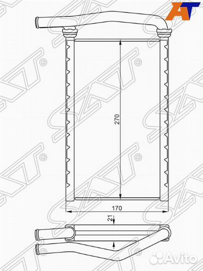 Радиатор отопителя салона mitsubishi pajero 07-13