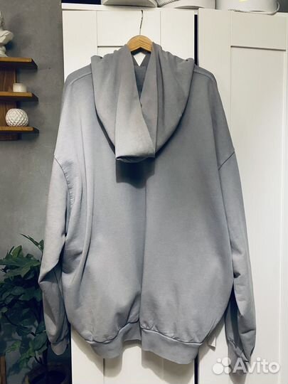 Худи оверсайз Monochrome hoodie mandala acid grey