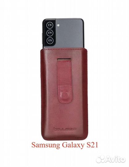 Кожаный чехол на Samsung Galaxy S21