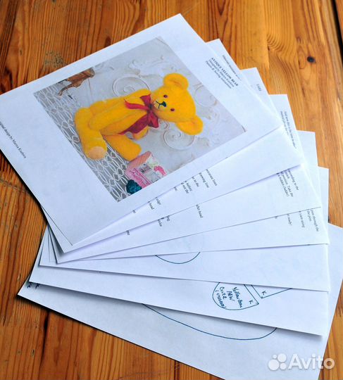 Выкройка Антикварный Английский Медведь Ар-Деко