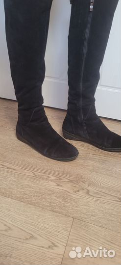 Сапоги зимние замша