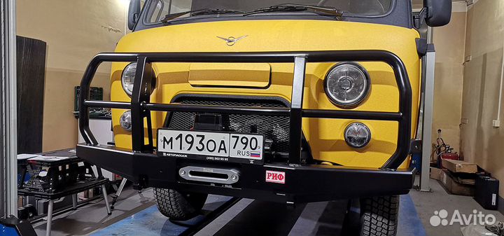 Бампер риф силовой передний УАЗ Буханка + дуга