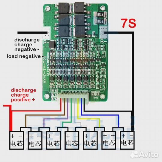 Модуль BMS 6S, 7S, 10S, 13S 15/20/30A, контроллеры