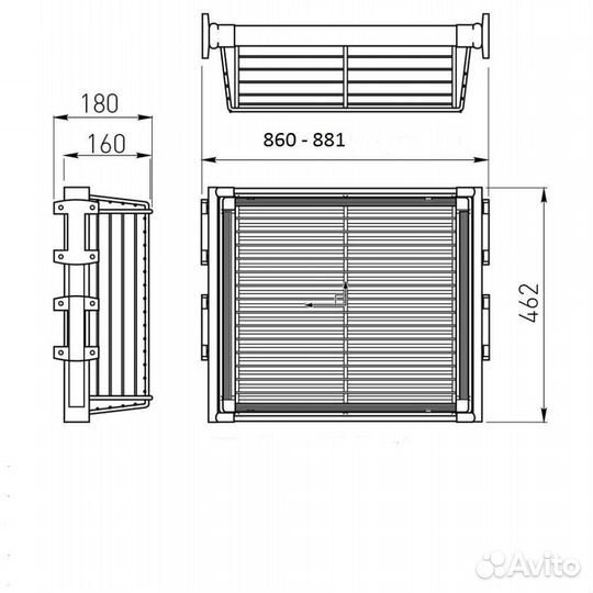 Корзина для белья выкатная 900мм