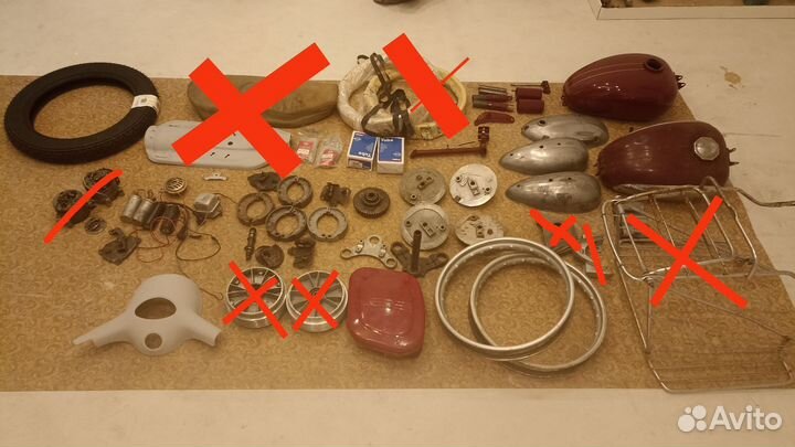 Запчасти от мотоцикла ява 250-360. Старушка