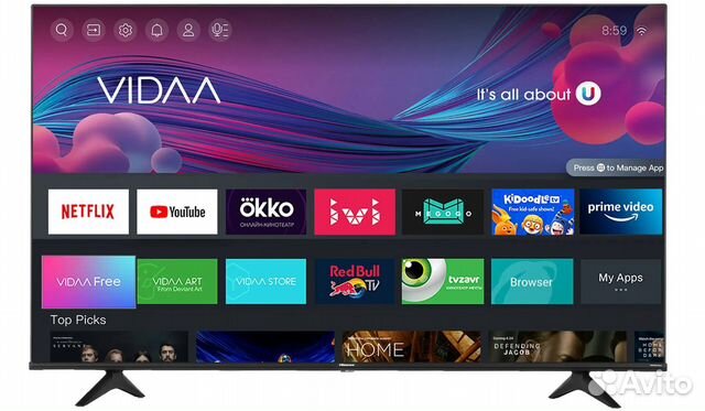 Телевизор hisense 55A6BG, 55"(140 см), UHD 4K купить в Москве ...