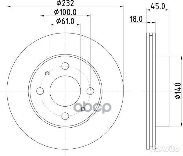 Диск тормозной перед BN-1779;FX-1439;ADC024