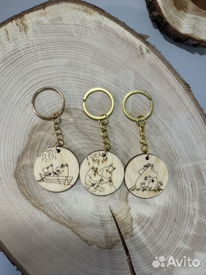 Брелок из дерева Moomin Муми-тролль