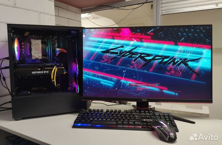 Игровой компьютер в сборе + монитор i5 + rtx3070