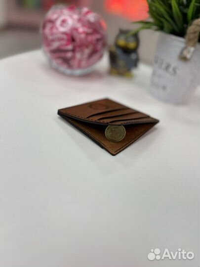 Картхолдер на 6 карт и купюры из кожи