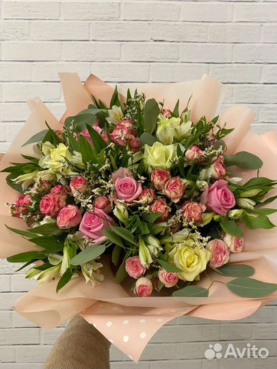 Цветы розы букет