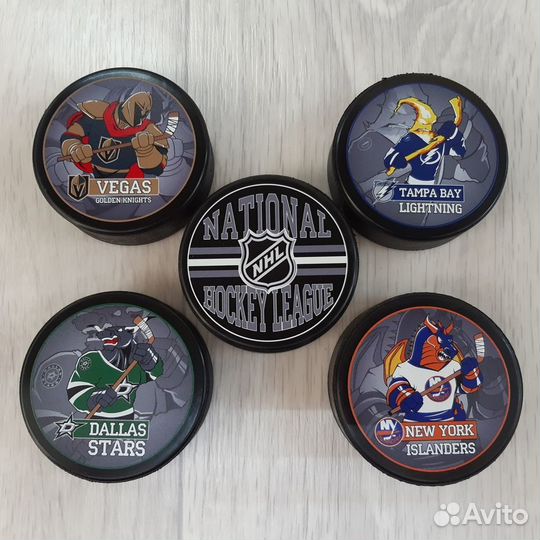 Шайбы хоккейные с талисманами клубов нхл