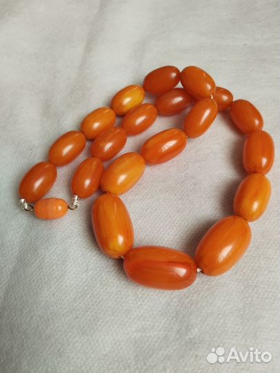 Бусы крупные натуральный янтарь СССР