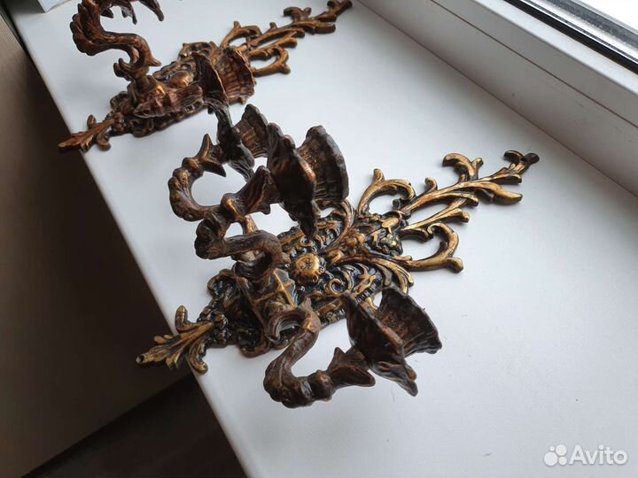 Подсвечник настенная бра бронза