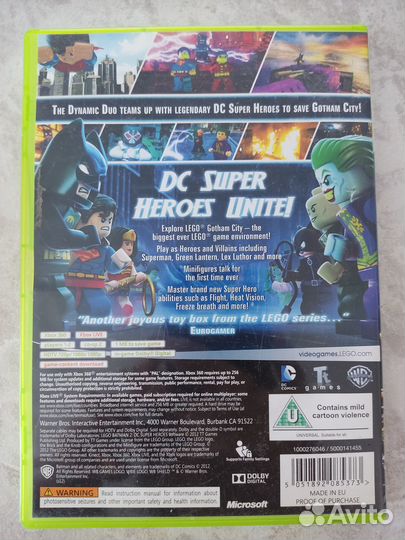 Lego batman 2 xbox 360 лицензия