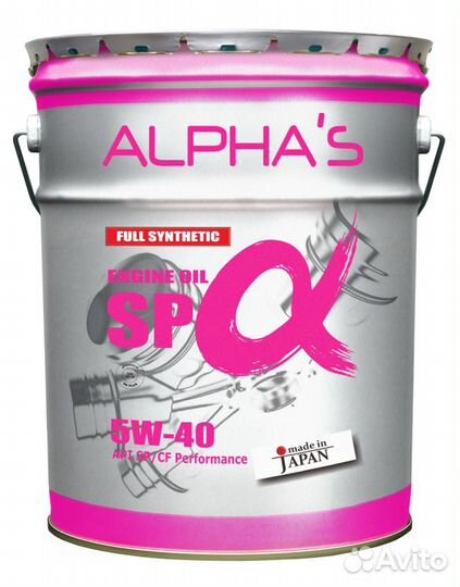 Масло моторное alpha'S 809546 5W-40 SP/CF 20L