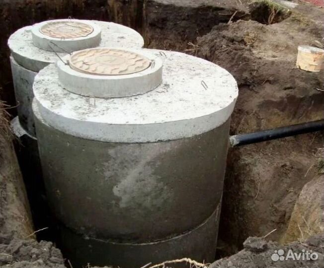 Железобетонный колодец под воду из колец 3 кольца