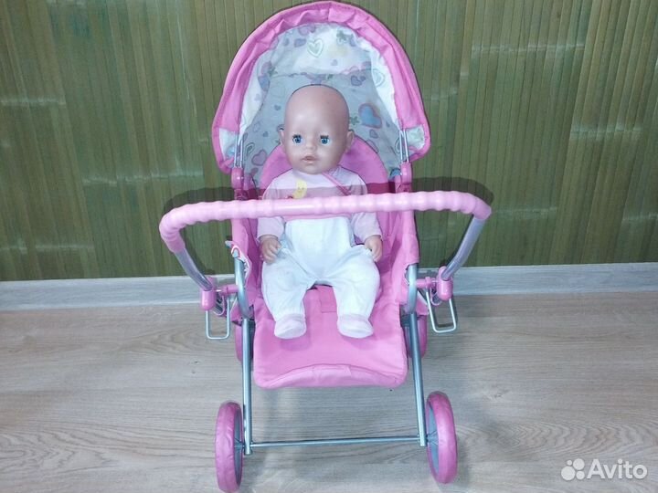 Коляска кукольная и кукла Беби Анабель