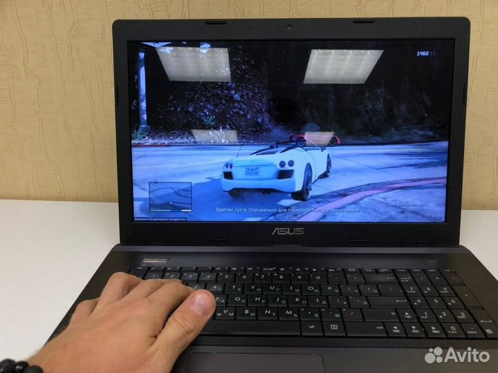 Ноутбук asus с большим дисплеем 17 дюймов, 4 ядра