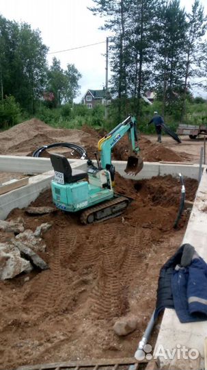 Услуги мини эксковатора,мини думпера