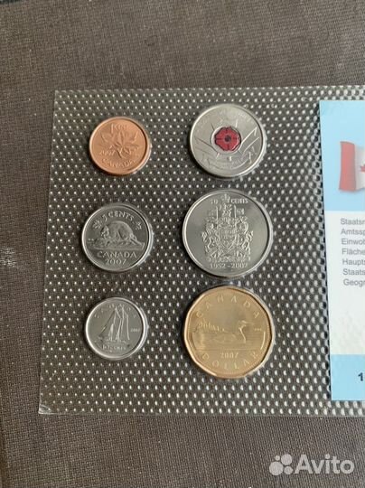 Набор разменных монет Канады 2002- 2007гг