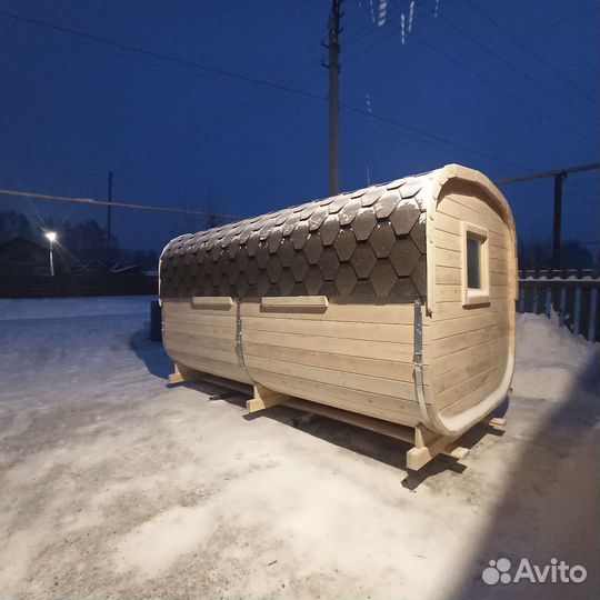 Баня бочка квадро