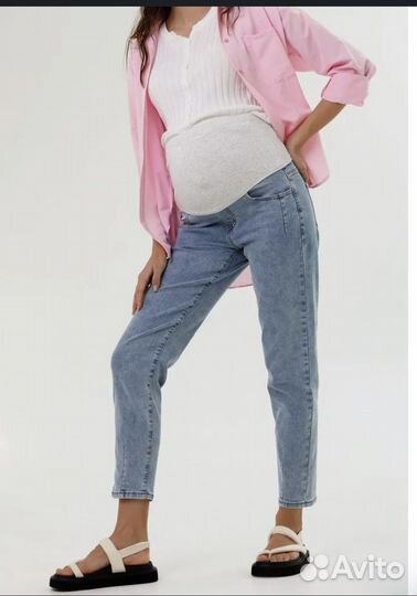 Джинсы для беременных I love mum