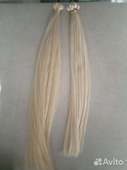 Волосы для наращивания 60 см блонд